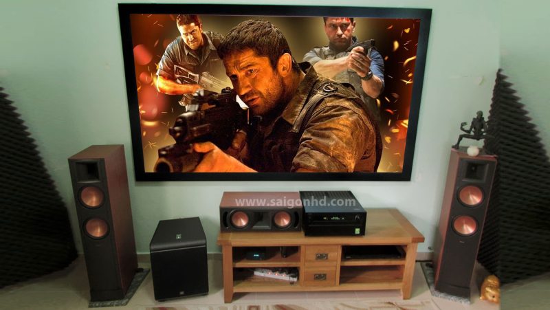 Phong phim gia dinh don gian Denon - Klipsch 01