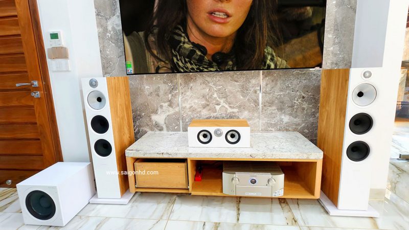 Dan am thanh xem phim gia dinh Marantz - B&W 600 Series 12