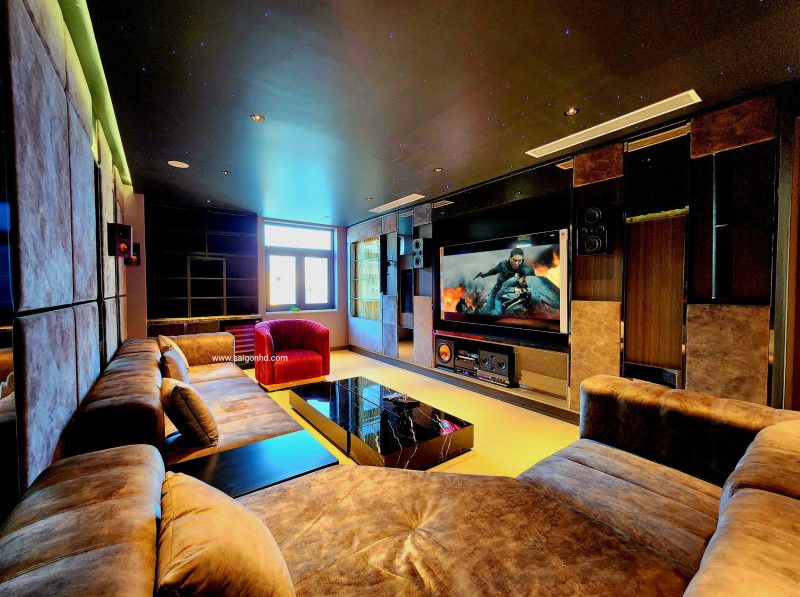 Phong giai tri gia dinh voi he thong am thanh chuan THX 01