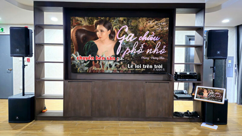 Dan am thanh Karaoke cao cap phoi ghep loa JBL PRX 912 va mixer Yamaha DM3 22