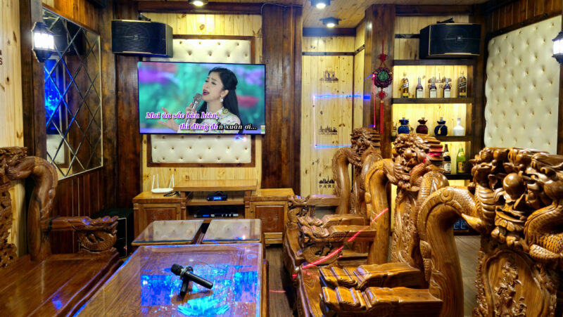 Dan Karaoke gai dinh phoi ghep giua JBL Pasion 12 va Wharfedale 09