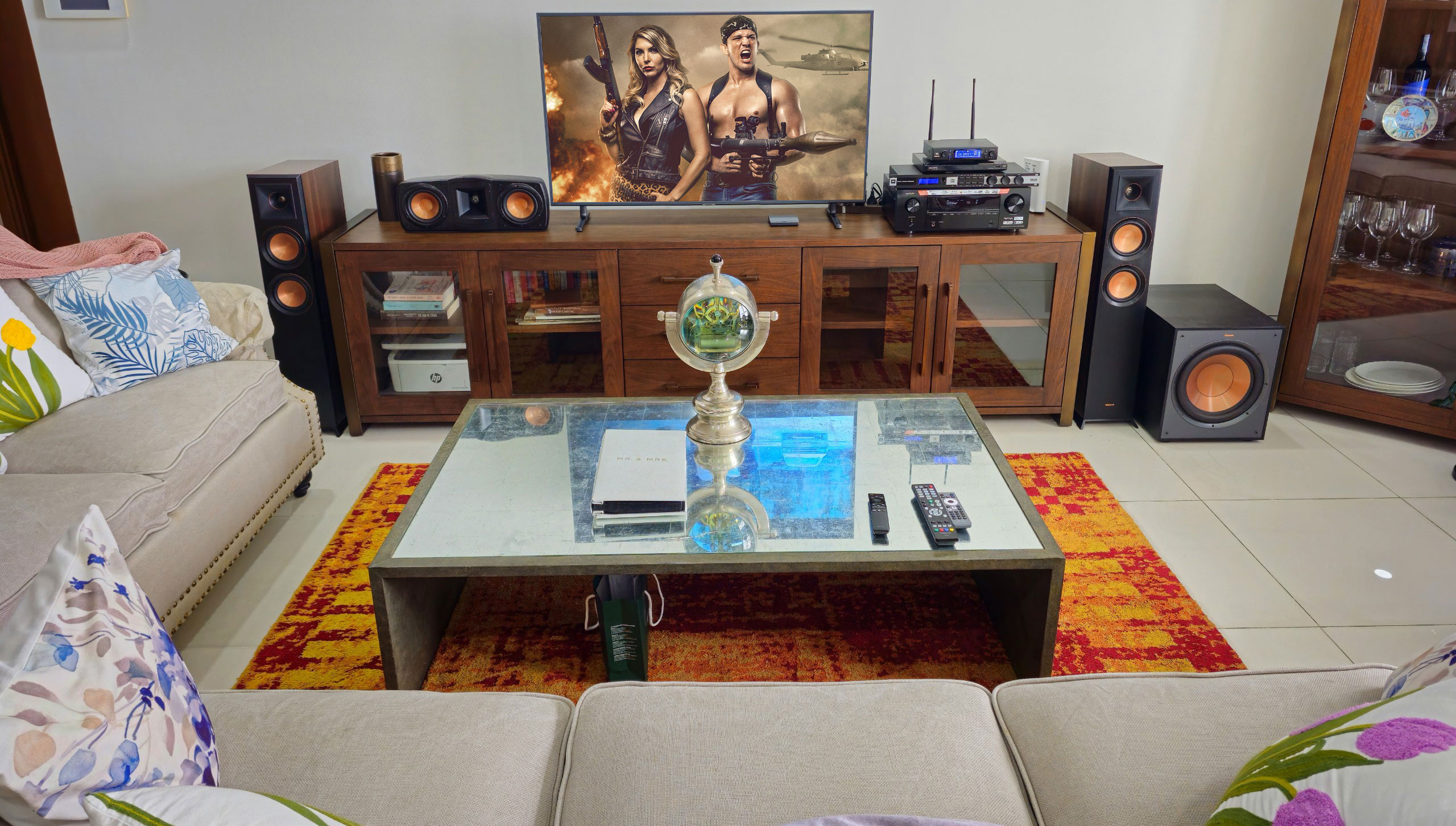 Dan am thanh xem phim - Karaoke gia dinh Denon - Klipsch - JBL 13