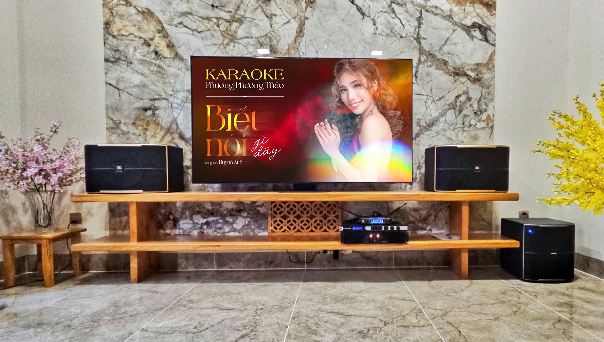 Dan am thanh Karaoke gia dinh phoi ghep tu Wharfedale - JBL - Paramax 11