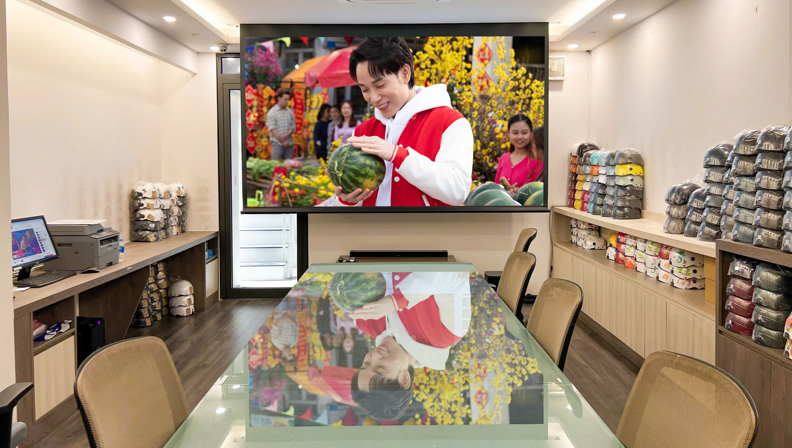 He thong trinh chieu & He thong Bose Smart Ultra Soundbar 10