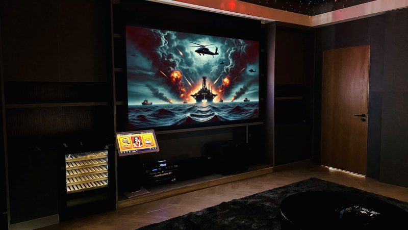 Phong phim gia dinh voi he thong loa Jamo THX 25