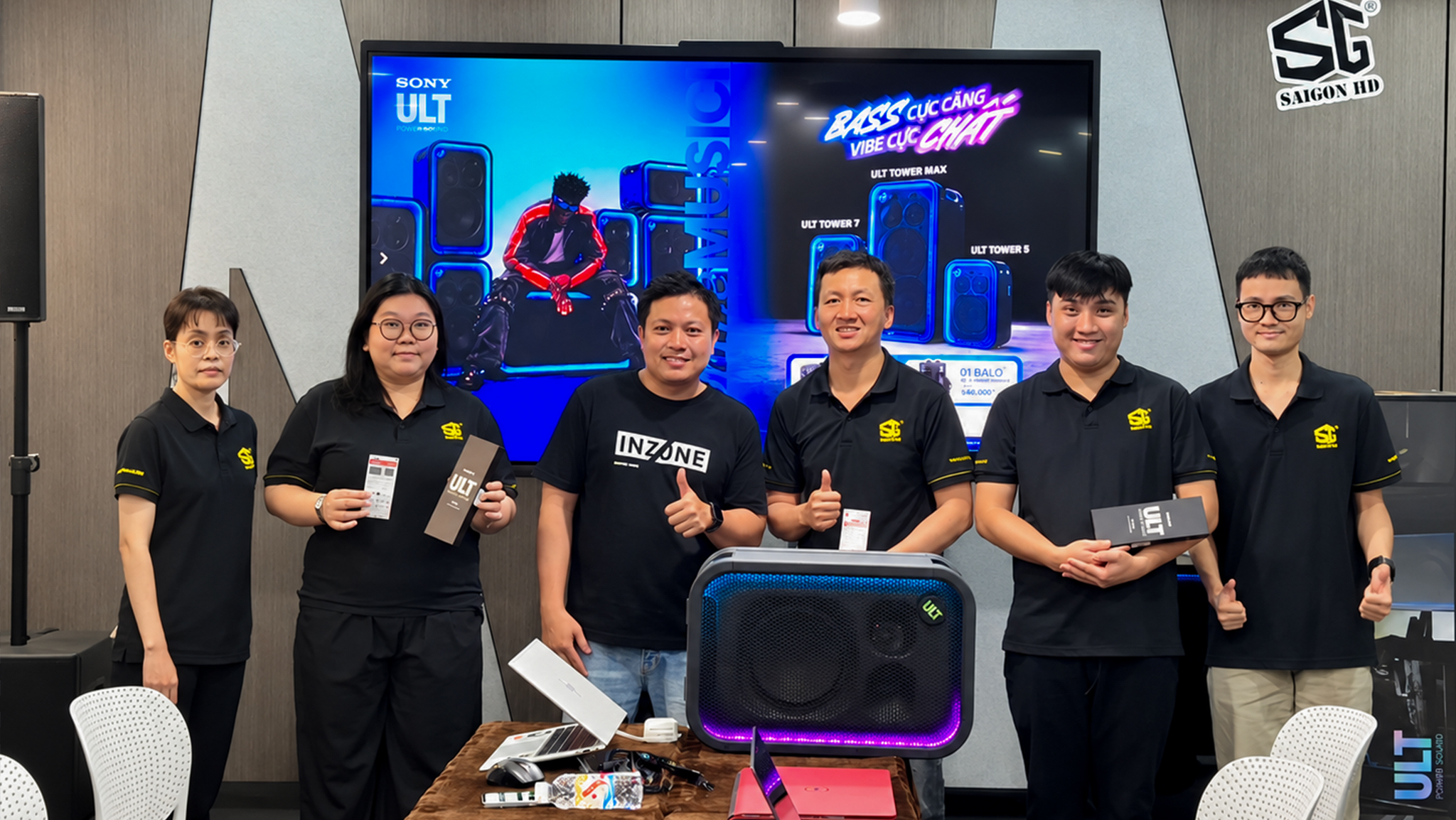 Sony training doi ngu SAIGON HD ve dong loa Party ULT Tower Series moi 01