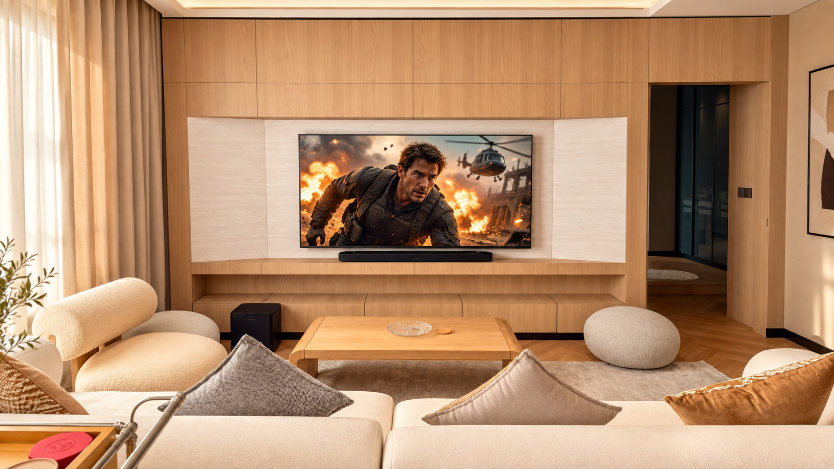 Tron bo dan Bose Lifestyle Ultra Soundbar va Subwoofer - Giai phap xem phim toi gian 01